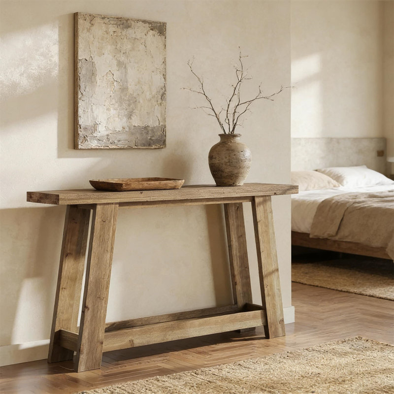 Table de canapé moderne de style campagnard étroit de 63 pouces