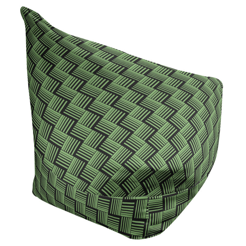 Housse de sac de pois classic basketweave rayures, Vert / blanc, H 38 po x l 42 po x P 29 po, Bourre en polyester
