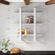Matte White Solid Wood Floating Shelf with Adjusta 2 Piece Solid Wood Floating Shelf
