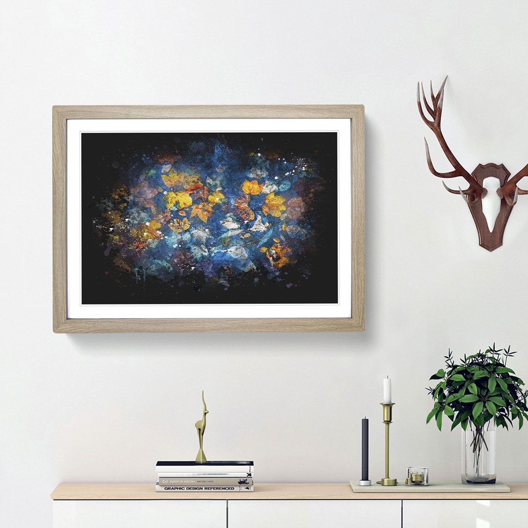 Multi Coloured Autumn Leaves - Single Picture Frame Print on MDF