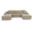 Canapé modulaire en U moelleux en forme de U de 137,8 po avec coussins double couche-130904708
