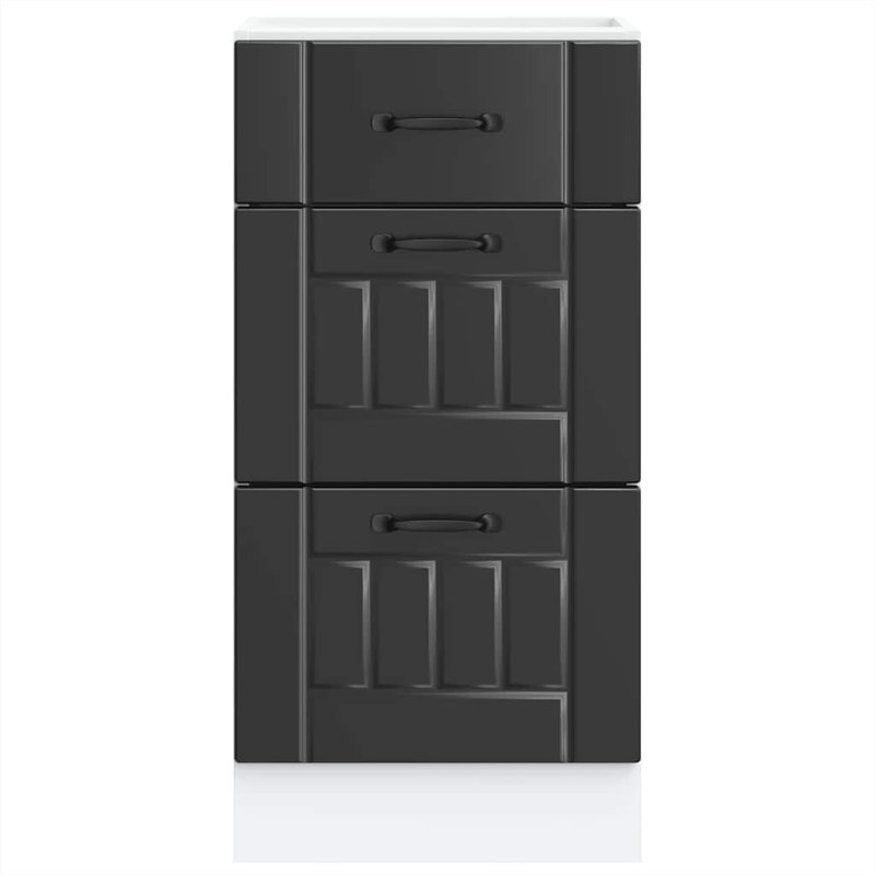 Asela Standard Wall Cabinet, black
