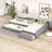 Twin Size Daybed With Trundle And Drawer, Gray - Upholstered Softness, Plywood For Relaxing Moments & Drawer Stability, Enhances Home Ambiance-1707561577
