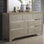 Ensemble de chambre à coucher rembourrée champagne Rianon_4 pièces-266748583