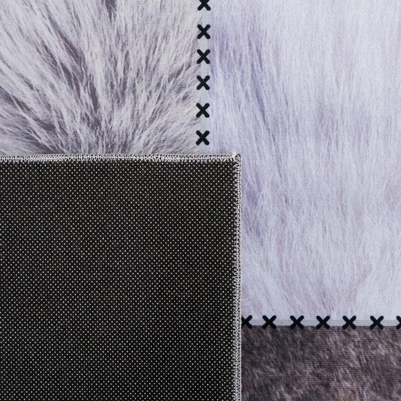 Briceida Animal Print Power Loom Polyester Area Rug in Beige/Brown, Rectangle 9' x 12'