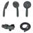 Matte Black Handheld Shower Faucet With 7 Spray Modes And Leak Resistance In Options Long-lasting Build