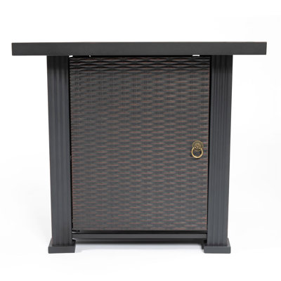 Outdoor Fire Pit Table 28Inch Square, Steel, Propane Gas, 8.27In Package Height, No Glass Square Gas Table, Steel Burner, Fuel, 40Lb Product Weight, Cover