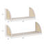 Tablettes murales flottantes en bois avec côtés en rotin, 24,8 po, 2 tablettes murales blanches-1203623312-1191422810