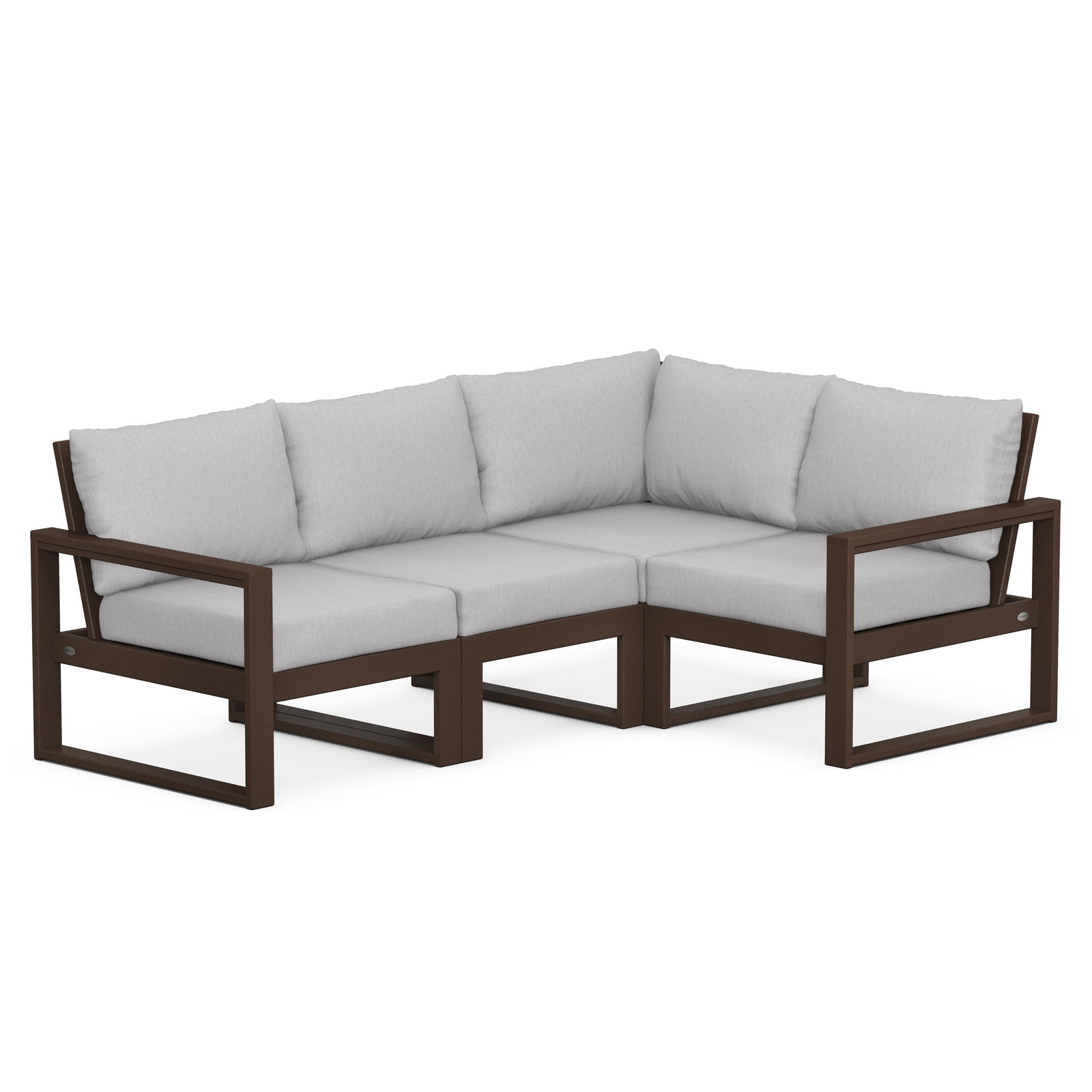 EDGE 4-Piece Modular Deep Seating Set, Green, Dune Burlap