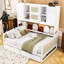 Lit de jour en bois avec tablettes et 2 tiroirs et armoire-26155156-26155155