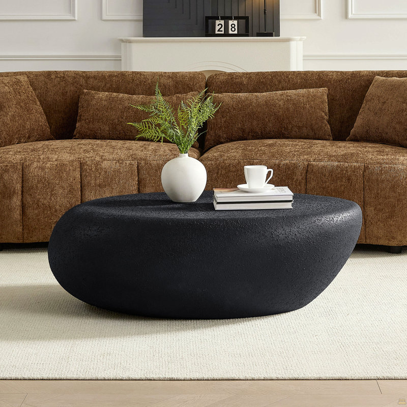 Table basse elliptique 43,31 po, Noir