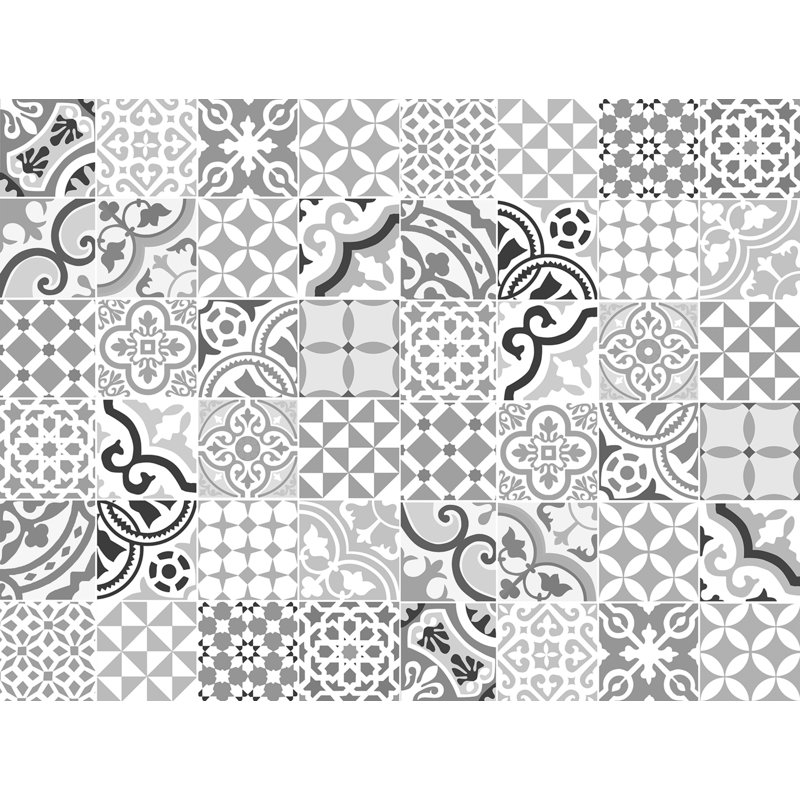 Alantra Vinyl Machine Printed Area Rug, Rectangle 100 x 133cm