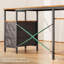 Bureau en forme de L avec prises de courant, bureau d'ordinateur de 47 pouces à 3 tiroirs, tablettes, pour jouer, coin bureau, bureau personnel, bureau, brun rustique