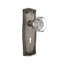 Clear Crystal Waldorf Interior Mortise Door Knob with Prairie Long Plate-147151120