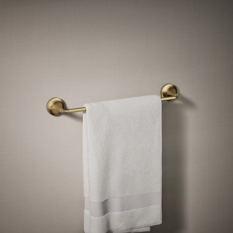 Tone Towel Bar, Vibrant Brushed Moderne Brass, 18"W