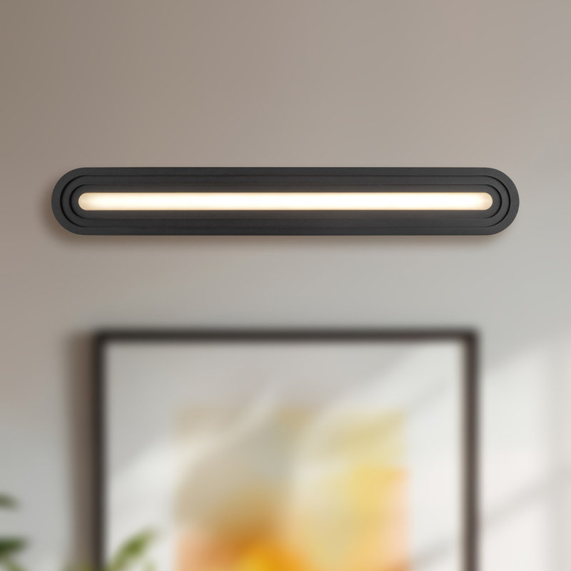 Éclairage pour meuble-lavabo 32 po Arco, 28 W, Noir, 32,38 po de largeur
