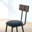 Ensemble de table de bar ronde et tabouret avec tablette, tabouret rembourré avec dossier