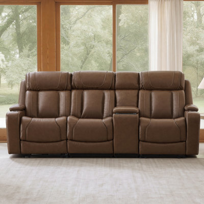 Alburtis 96.5'' Power Reclining Sofa With Console, Triple Motors, Power Headrest, Power Lumbar And Super Zero-Gravity