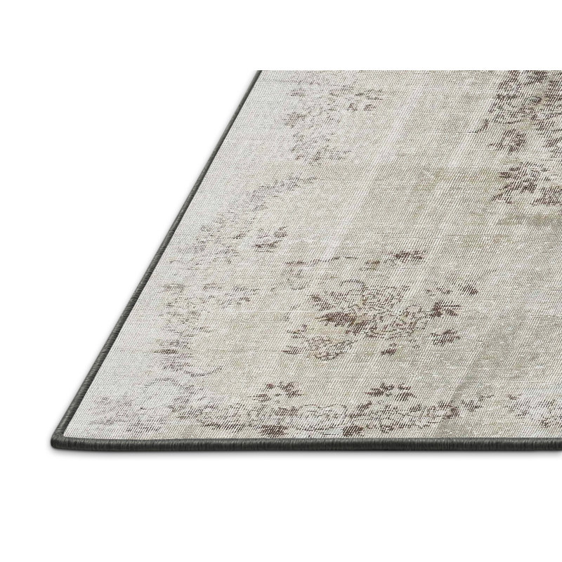 Tapis gris zone contemporaine, Rectangle 5 pi x 7 pi