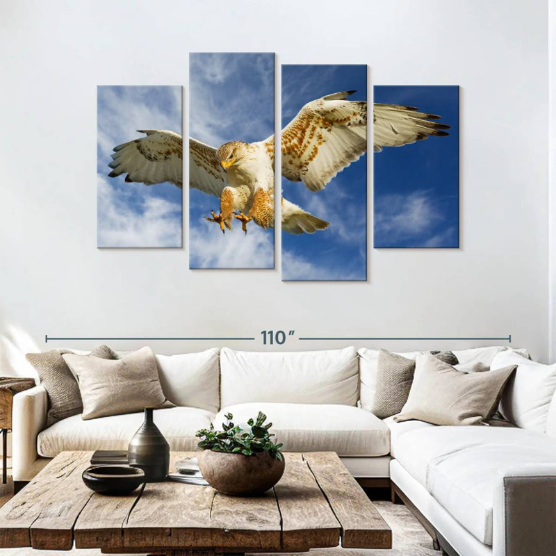 Brampt Hawk Attack, 54" H x 84" W