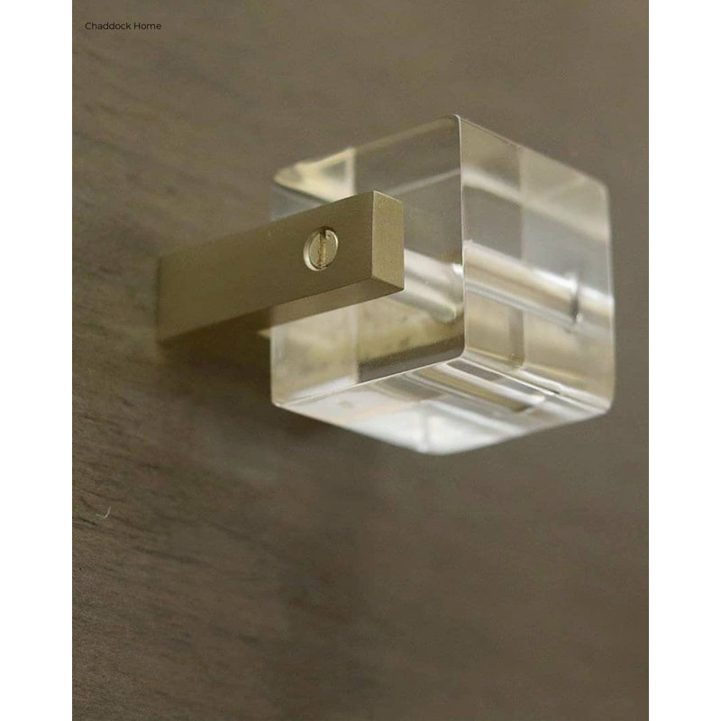 Transparency Geometric Knob, Satin Brass