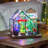 8" LED Christmas Greenhouse With Rotating Tree & Music Table Décor