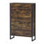 Armoire à chaussures rustique brun avec seau rabattable, 2 couches par seau, pour seaux d'entrée et 1 tiroir, et construction stable