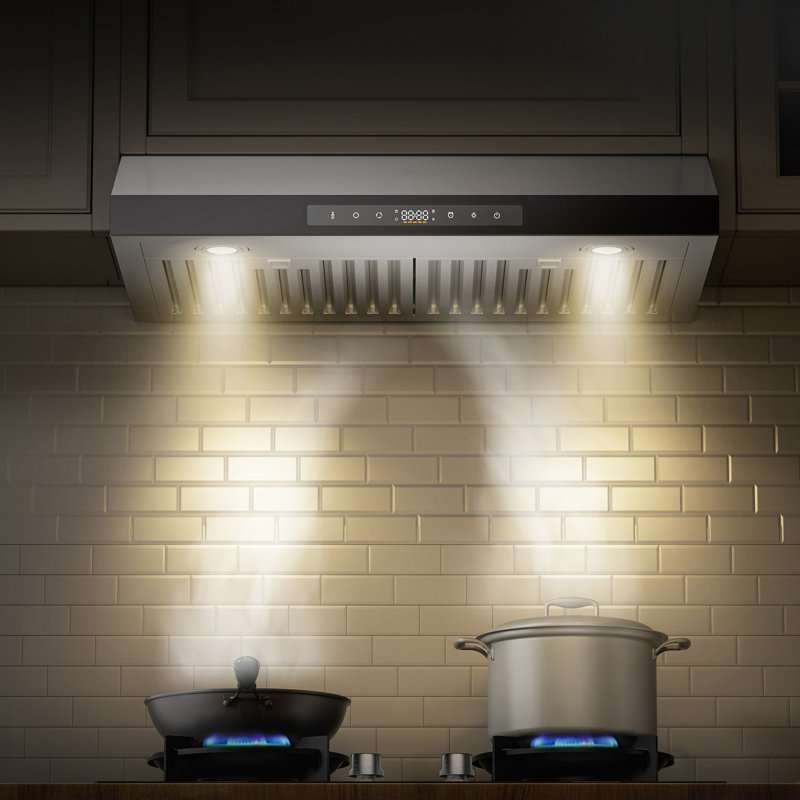 Hotte sous un meuble 30 "avec hotte de cuisine 900 CFM et contrôle tactile