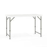 Noah 47.75'' Adjustable Height Bi-Fold Plastic Folding Event Table with Carrying Handle by Flash Furniture