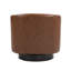 Fauteuil demi-tonneau pivotant en similicuir avec base en bois massif Applewold-278227325