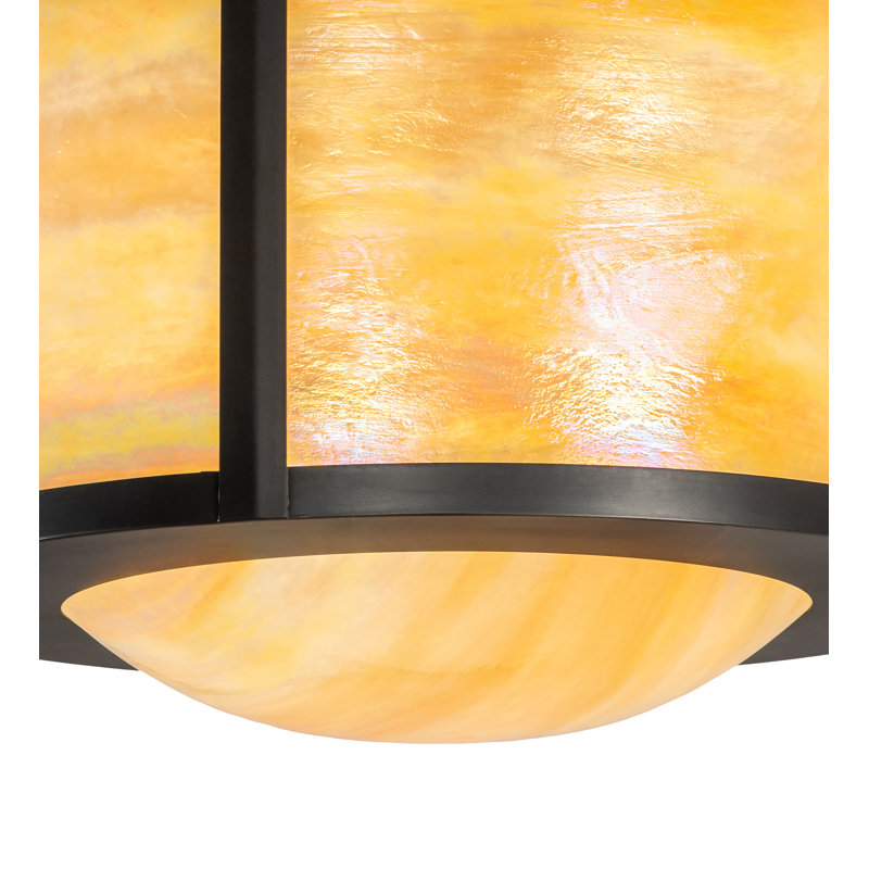 Luminaire suspendu tambour géométrique 4 lumières Pomona