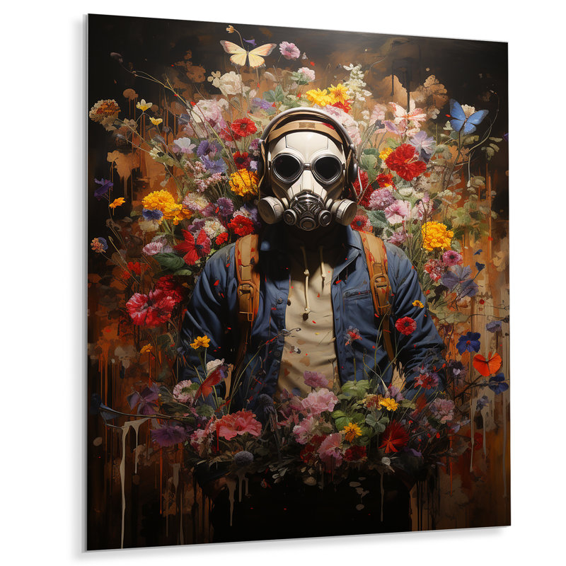 Urban Flora Street Art Botanicals - Art mural en métal Pop Art, H 32 po x l 24 po x P 1 po