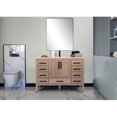Meuble-lavabo 48 po avec lavabo en porcelaine intégré Avery