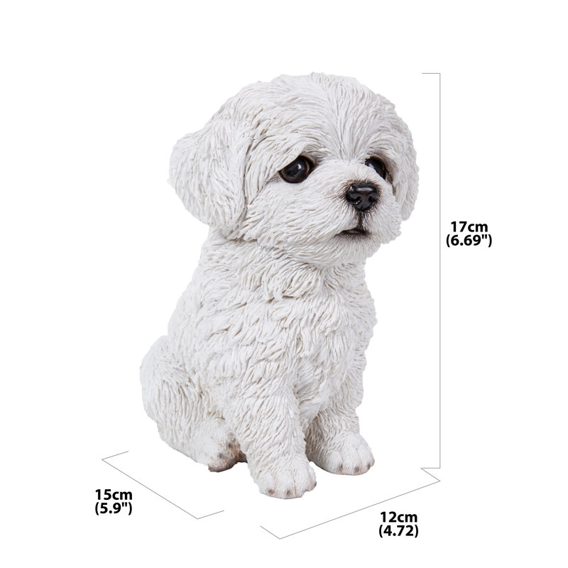 Statue chiot maltais