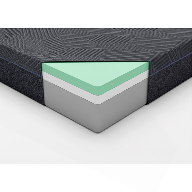 Matelas en mousse viscoélastique infusée de gel de thé vert 11 pouces, gris, matelas dans une boîte, Très grand lit