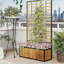 Lit de jardin surélevé en bois avec treillis-125534182