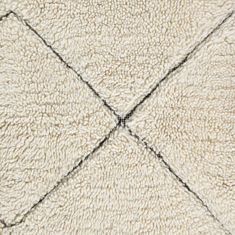 Handmade Off-White Wool and Cotton Tufted Area Rug 8' x 10'