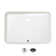 STYLISH Sharp 21-1/4"L White Rectangular Undermount Bathroom Sink