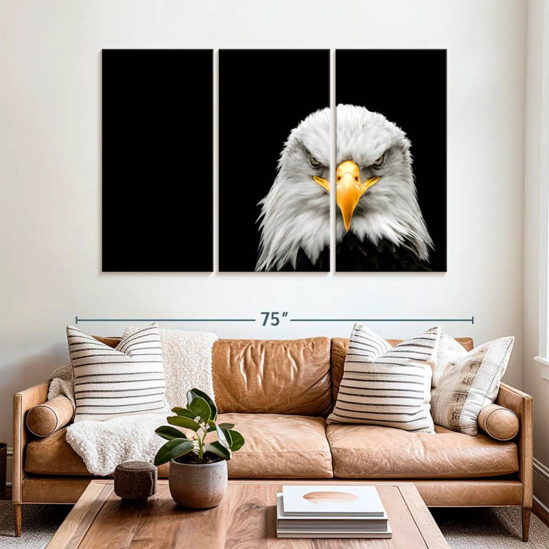 Angry Bald Eagle, 42" H x 65" W
