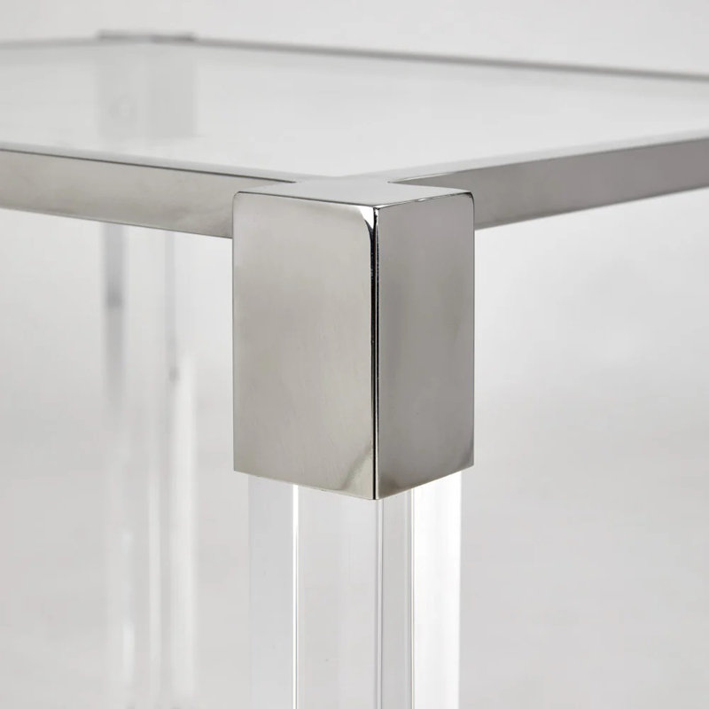 Table d'appoint carrée en acrylique