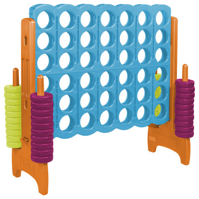 ECR4Kids Jumbo 4-To-Score Giant Game with 42 Rings and Reset Sliders, Kids Games