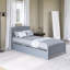Lit plateforme simple en bois avec lit gigogne-262483977