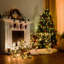 Ensemble de décoration lumineuse de renne pour l'extérieur, présentoir de Noël 3 pièces avec 110 lumières DEL, arcs rouges et piquets de sol
