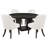 Retta 5-Piece Round Dining Table Set Burnished Black