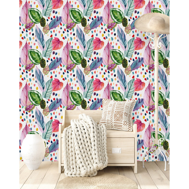 Panneau de papier peint multicolore L 10,4 pi x l 25 po