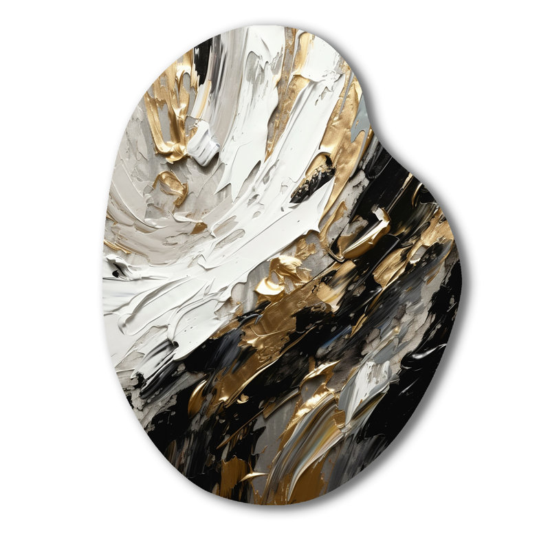Malec - Art mural abstrait en forme de poire en métal asymétrique, H 38 po x l 28 po