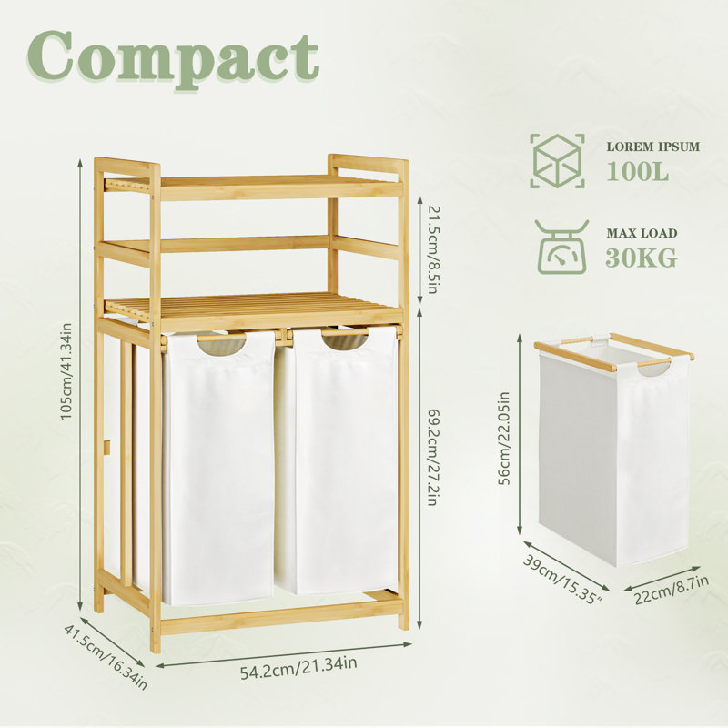 Bamboo Laundry Hamper Storage