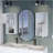 White 2 Bathroom Medicine Cabinets With Open Shelf-1579908724