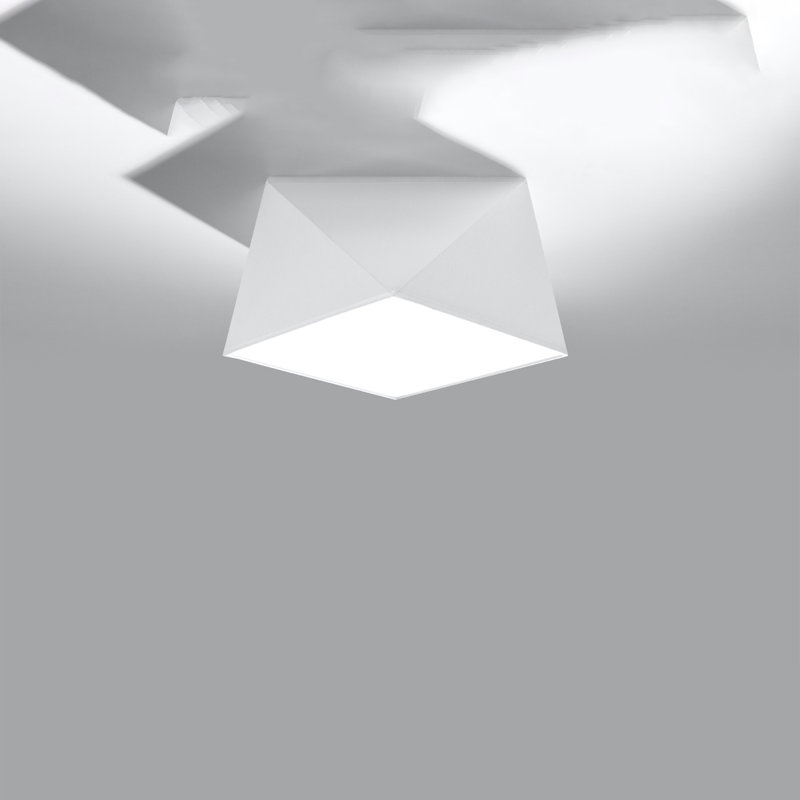 Carden Flush Mount, White, 15cm H x 30cm W x 30cm D