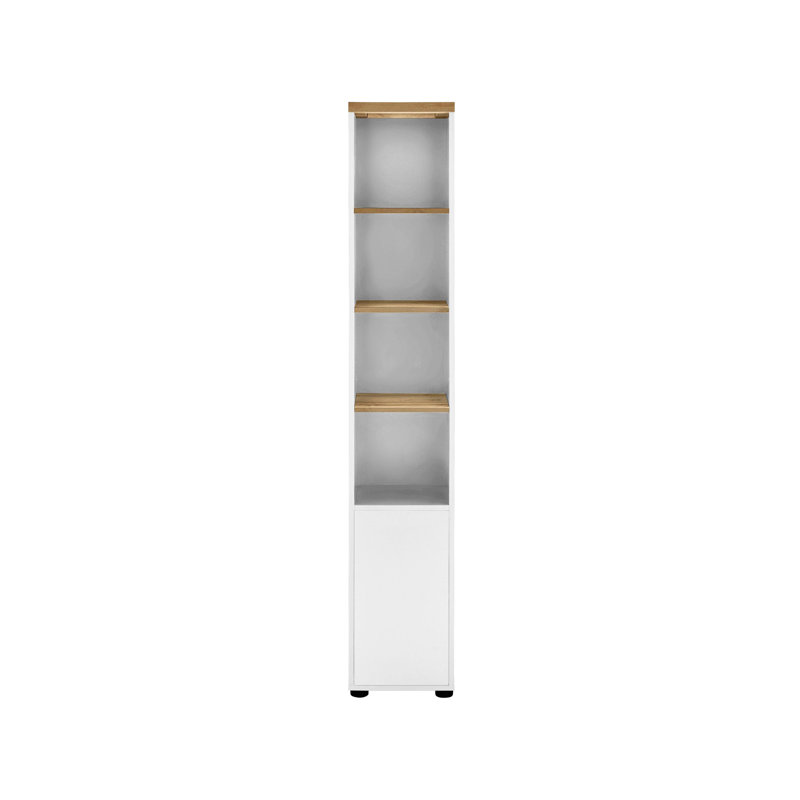 Neftaly 32 cm W Display Cabinet, White/Oak